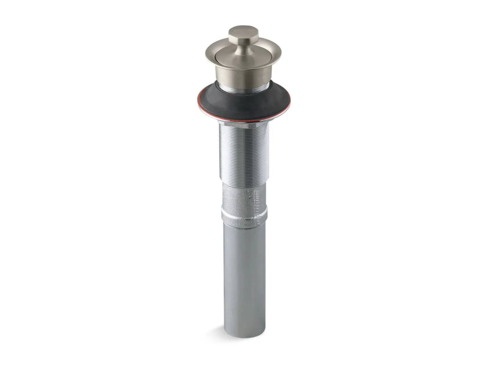 Bathroom sink drain with non-removable metal stopper and without overflow^Kohler Hot