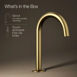 Bathroom sink faucet spout with Tube design, 1.2 gpm^Kohler Discount