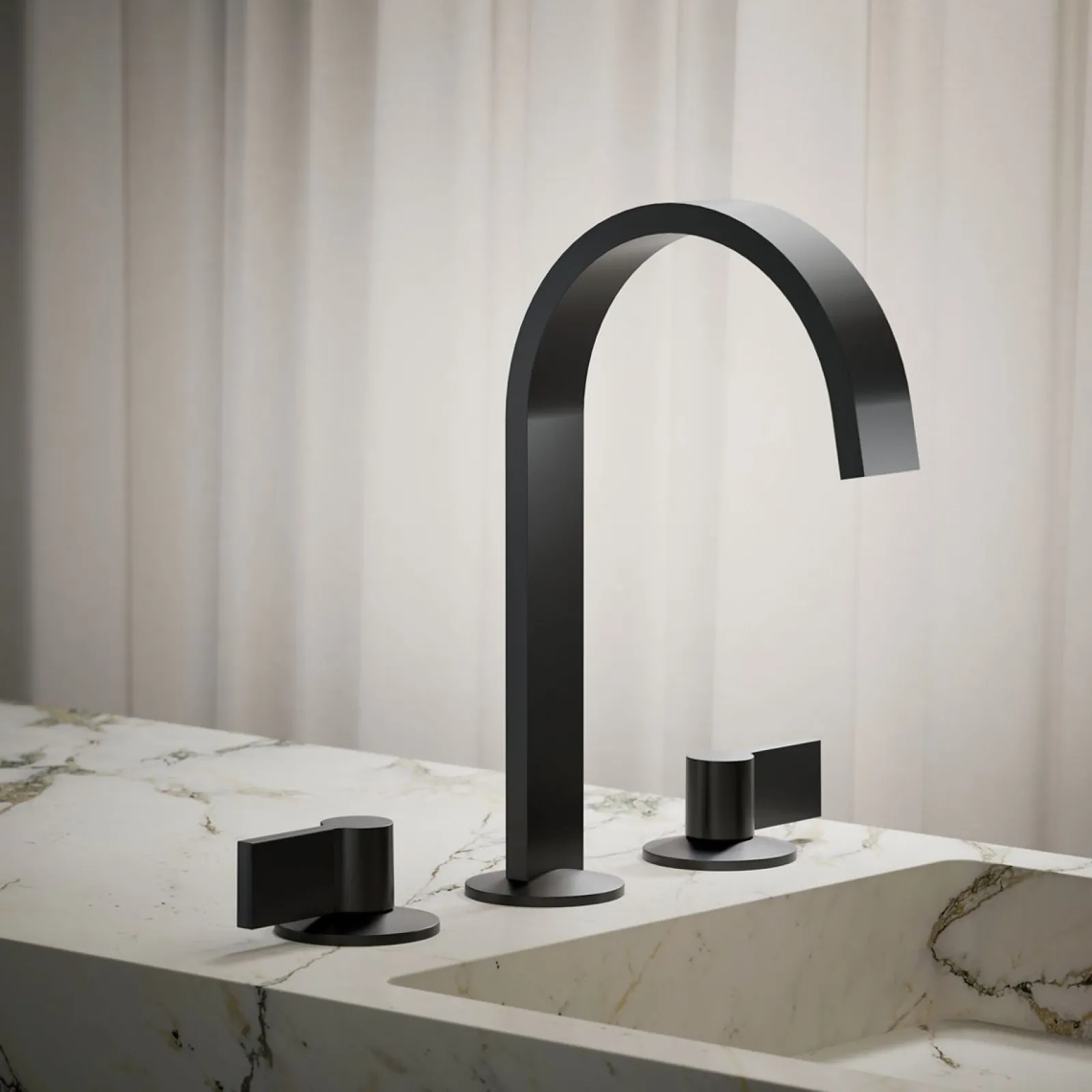 Bathroom sink faucet spout with Ribbon design, 1.2 gpm^Kohler