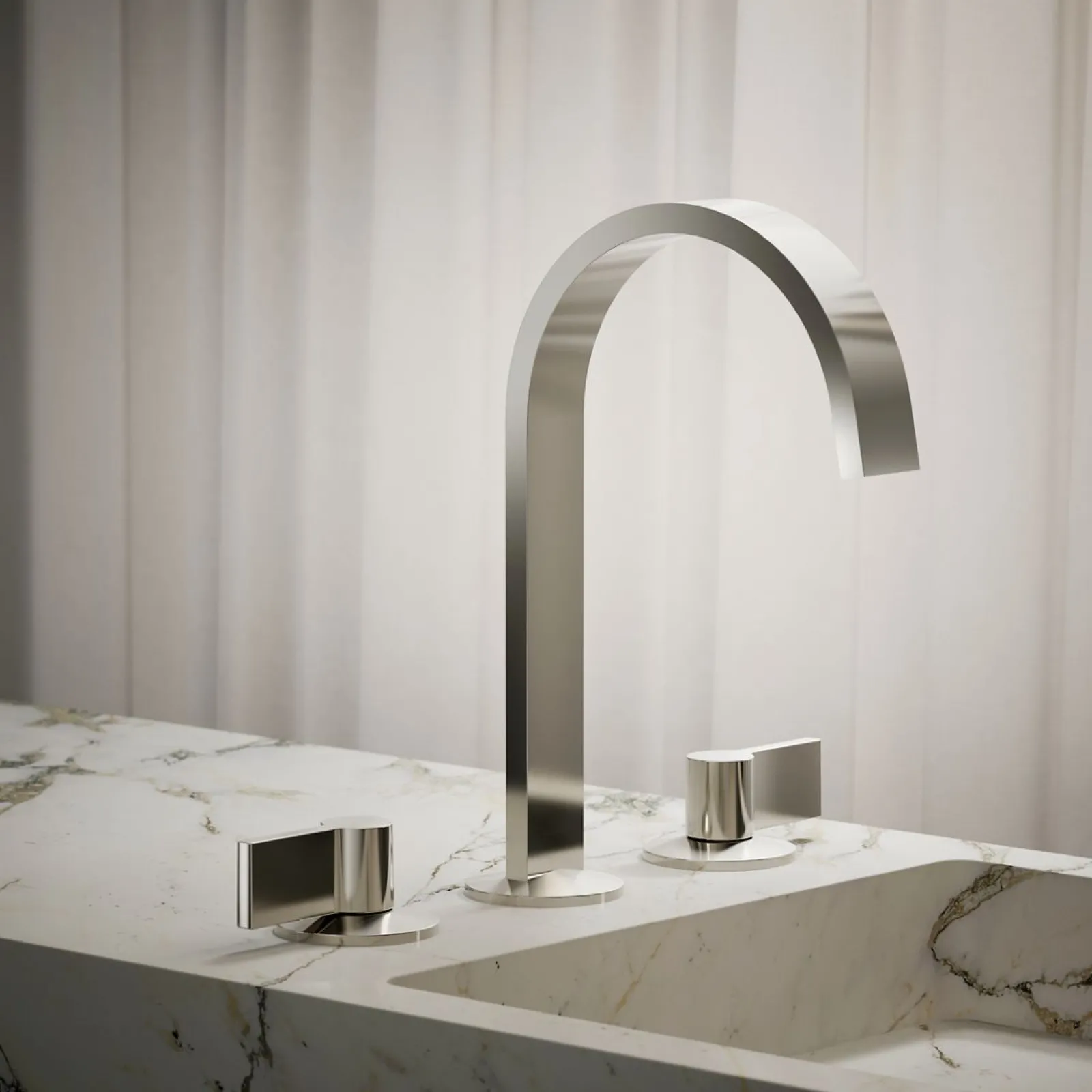 Bathroom sink faucet spout with Ribbon design, 1.2 gpm^Kohler