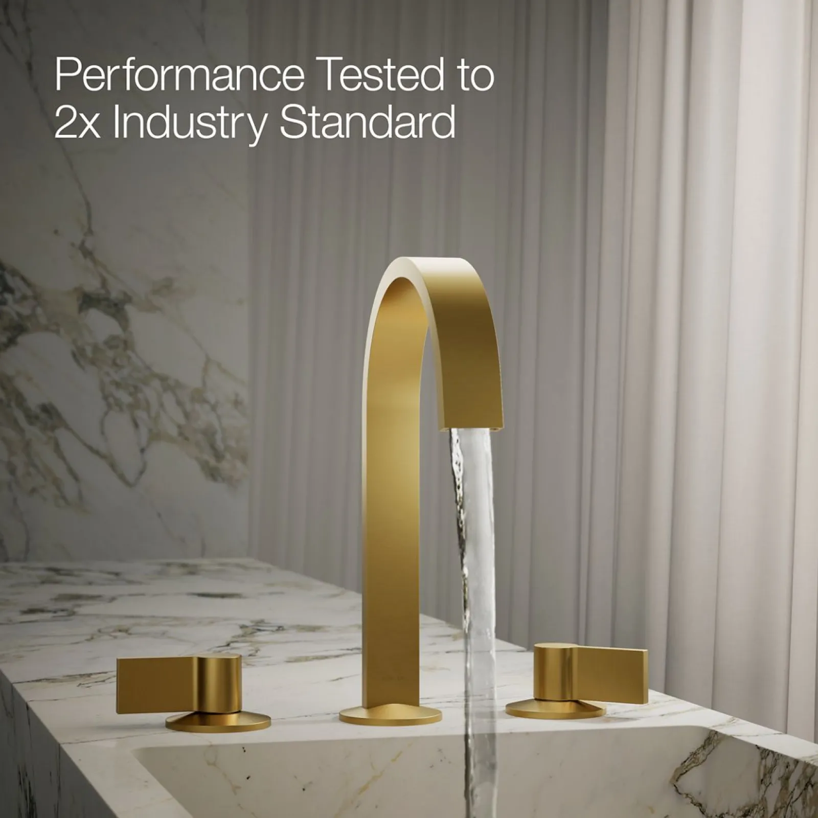 Bathroom sink faucet spout with Ribbon design, 1.2 gpm^Kohler
