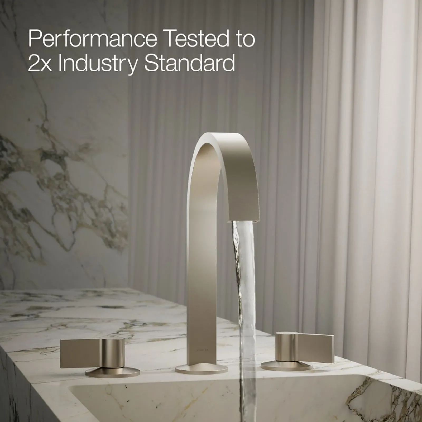 Bathroom sink faucet spout with Ribbon design, 1.2 gpm^Kohler