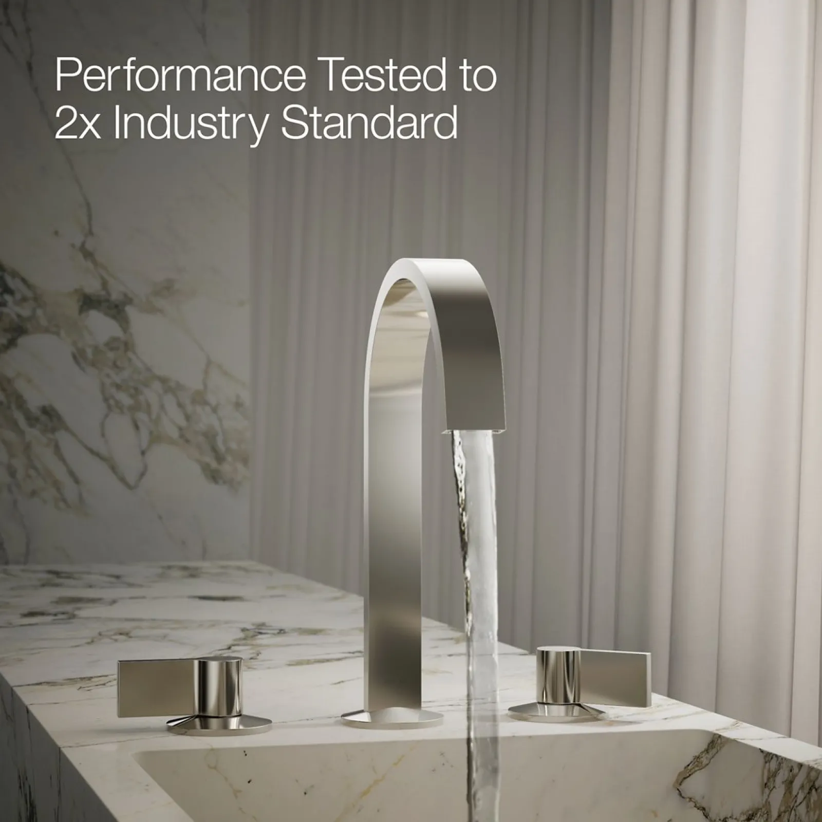 Bathroom sink faucet spout with Ribbon design, 1.2 gpm^Kohler