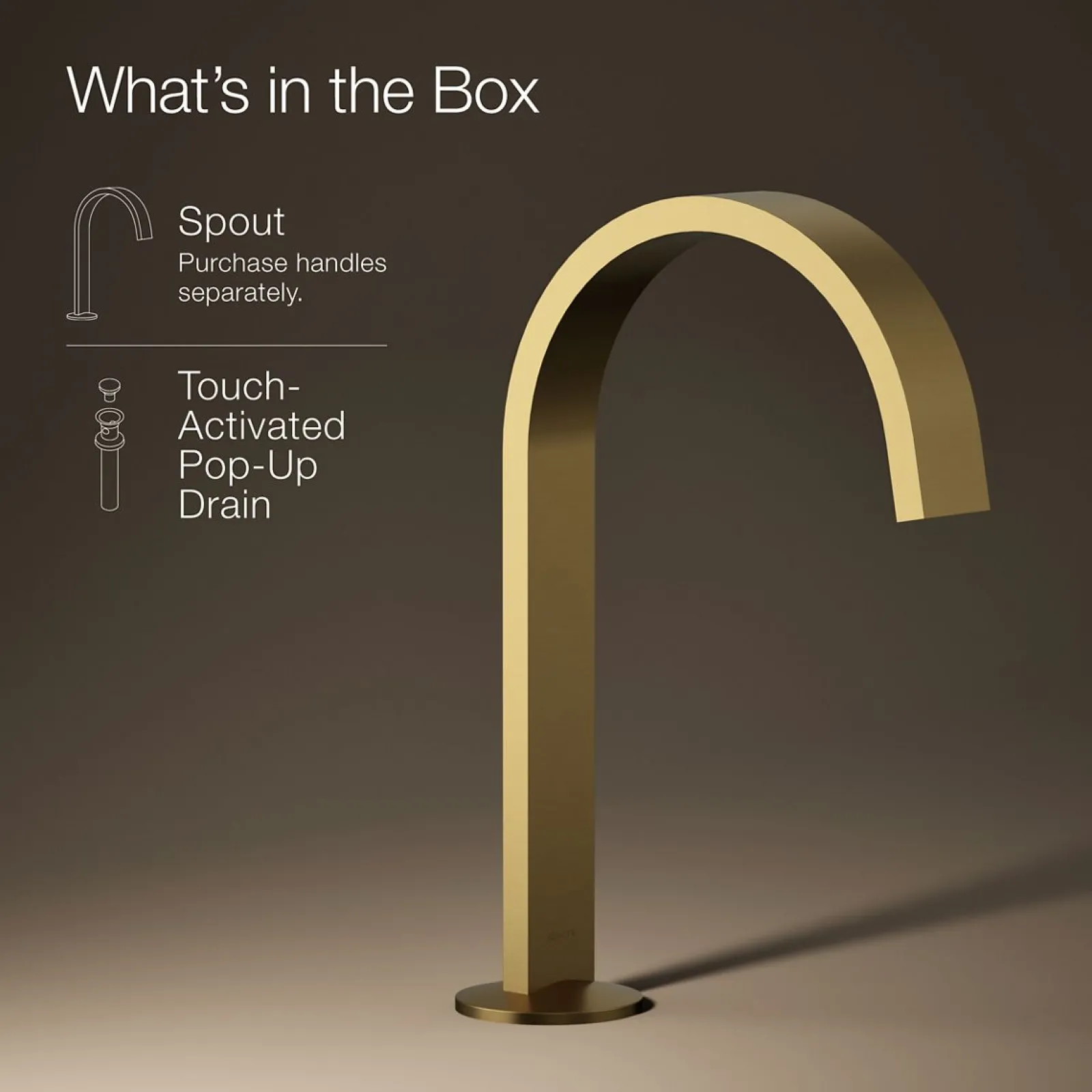 Bathroom sink faucet spout with Ribbon design, 1.2 gpm^Kohler
