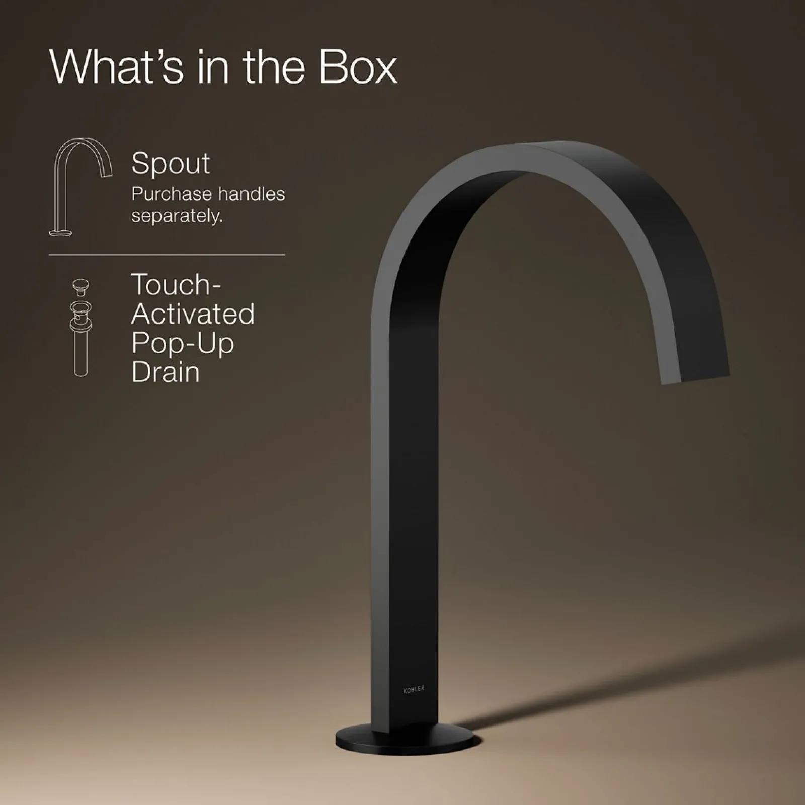 Bathroom sink faucet spout with Ribbon design, 1.2 gpm^Kohler