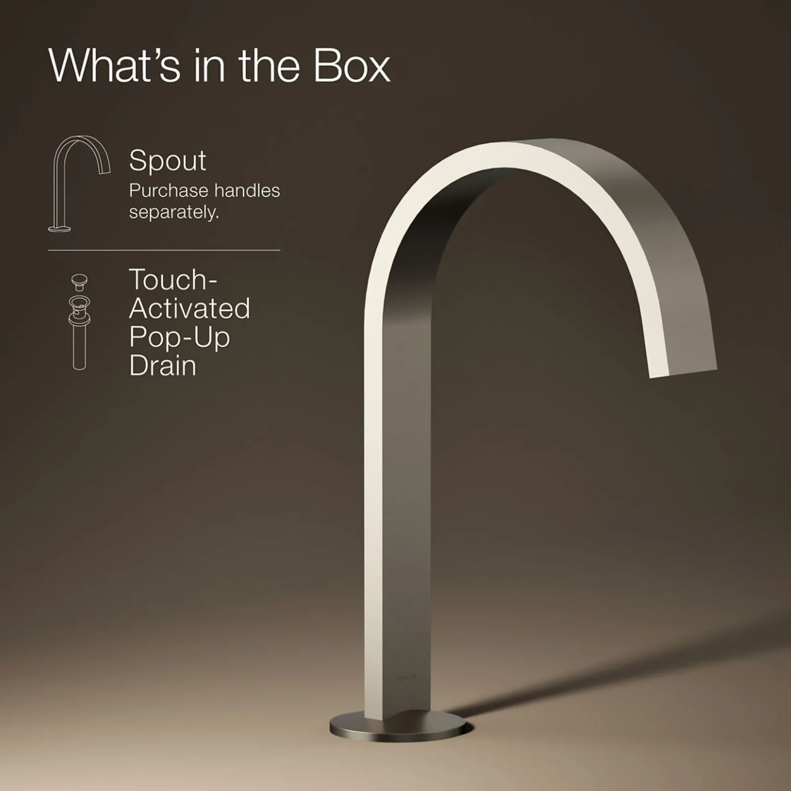 Bathroom sink faucet spout with Ribbon design, 1.2 gpm^Kohler