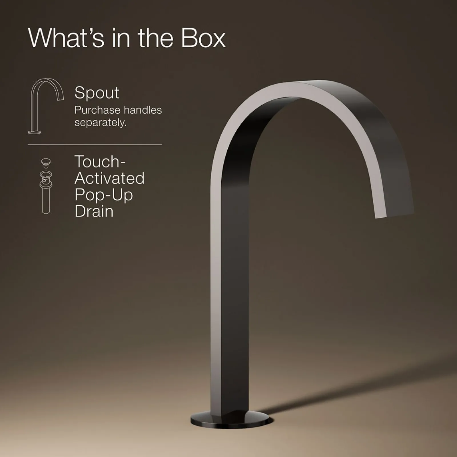 Bathroom sink faucet spout with Ribbon design, 1.2 gpm^Kohler