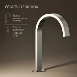 Bathroom sink faucet spout with Ribbon design, 1.2 gpm^Kohler