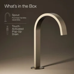 Bathroom sink faucet spout with Ribbon design, 1.2 gpm^Kohler