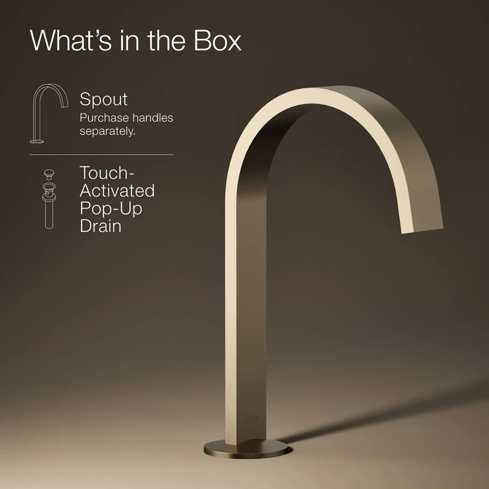 Bathroom sink faucet spout with Ribbon design, 1.2 gpm^Kohler