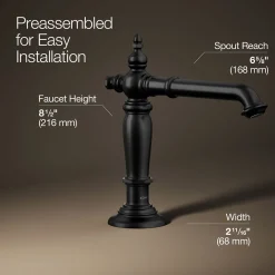 Bathroom sink faucet spout with Column design, 1.2 gpm^Kohler New
