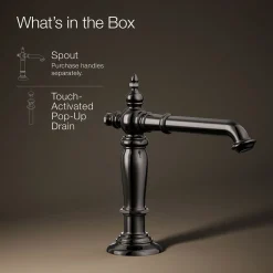Bathroom sink faucet spout with Column design, 1.2 gpm^Kohler New