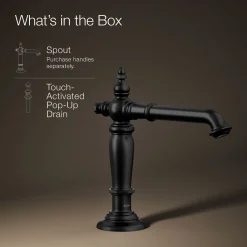 Bathroom sink faucet spout with Column design, 1.2 gpm^Kohler New