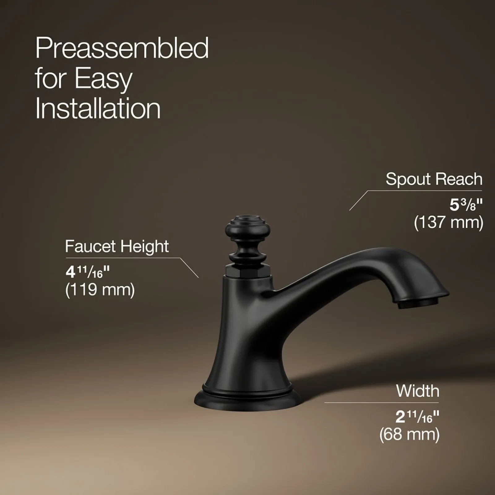 Bathroom sink faucet spout with Bell design, 1.2 gpm^Kohler New