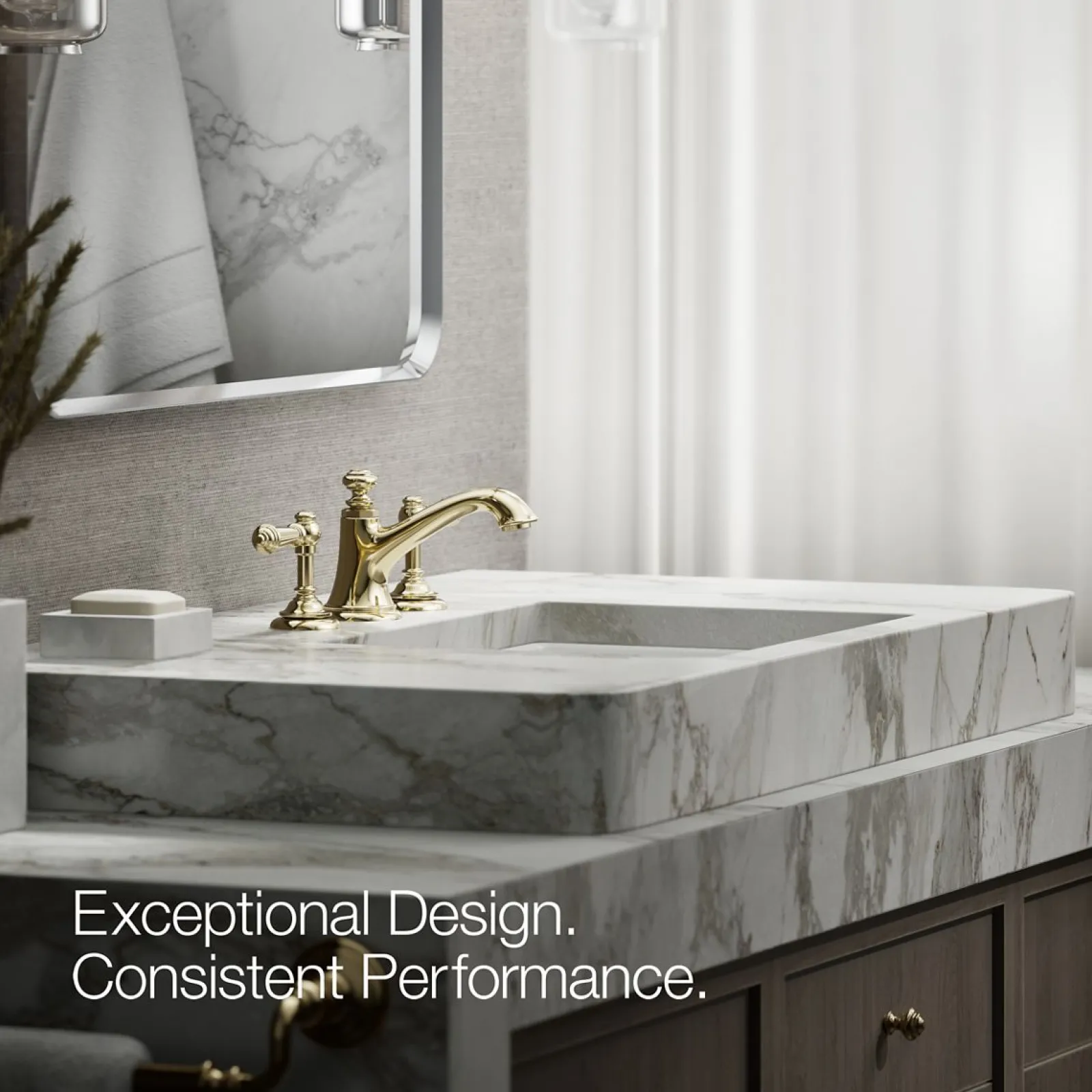 Bathroom sink faucet spout with Bell design, 1.2 gpm^Kohler New