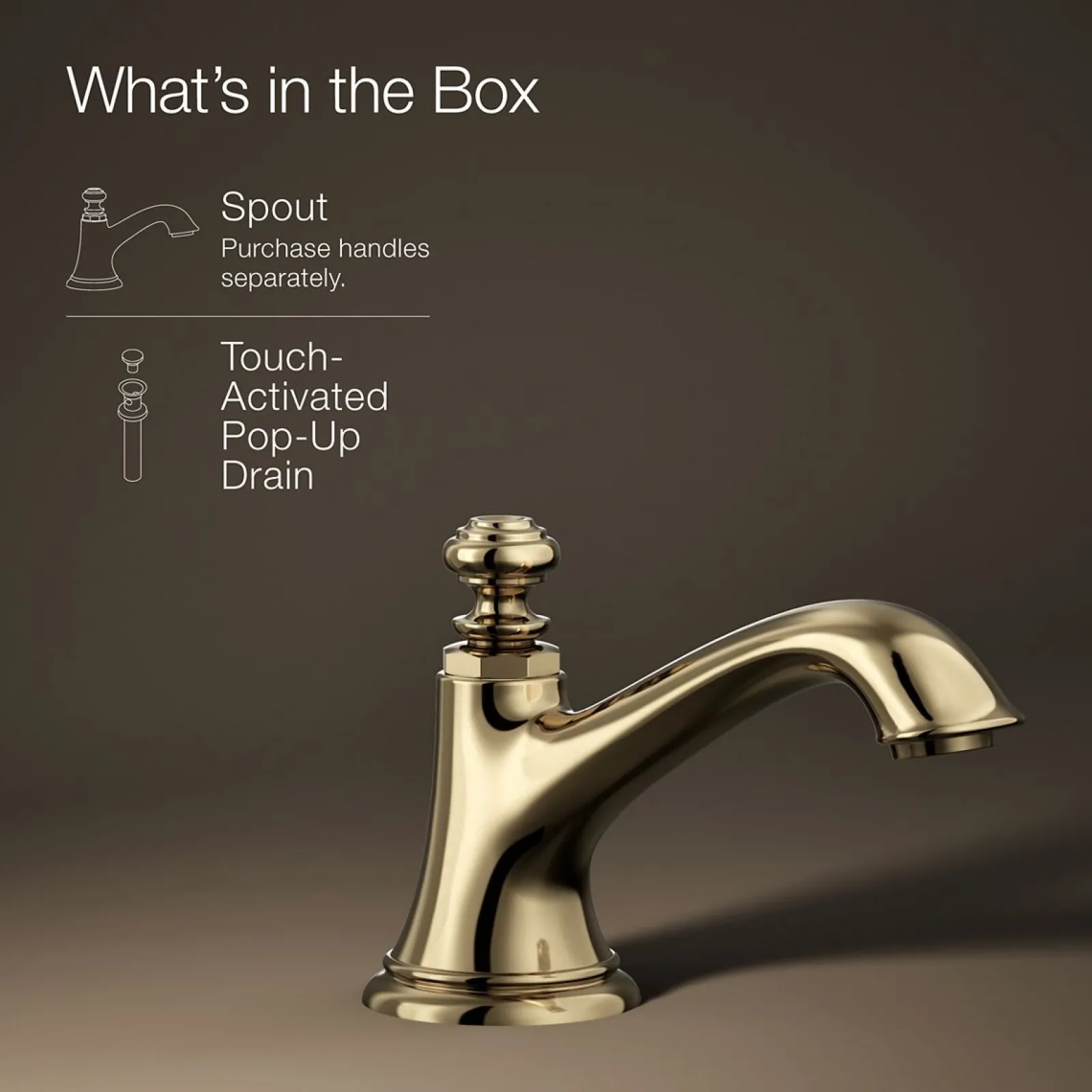 Bathroom sink faucet spout with Bell design, 1.2 gpm^Kohler New