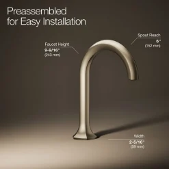 Bathroom sink faucet spout with Cane design, 1.2 gpm^Kohler Clearance