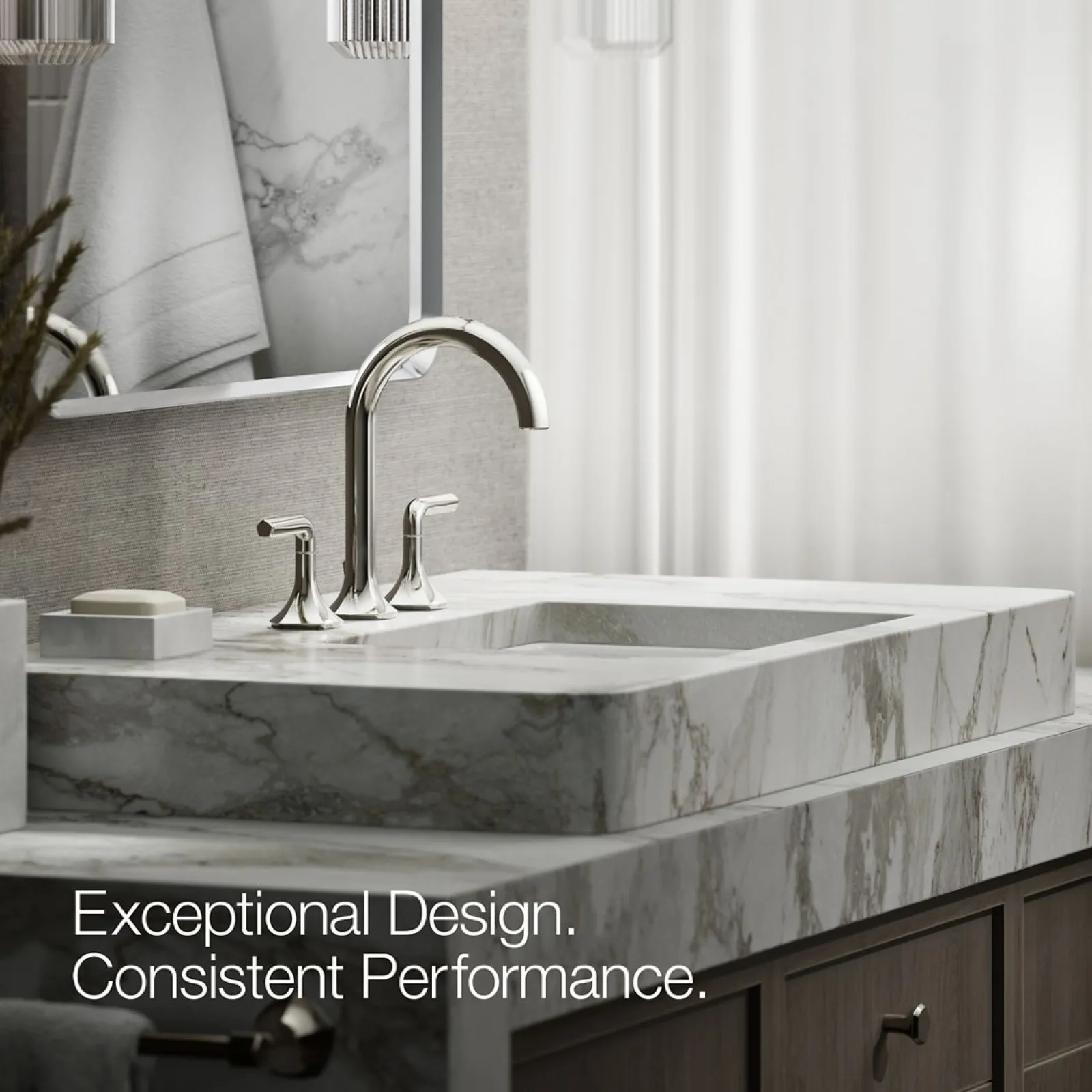 Bathroom sink faucet spout with Cane design, 1.2 gpm^Kohler Clearance