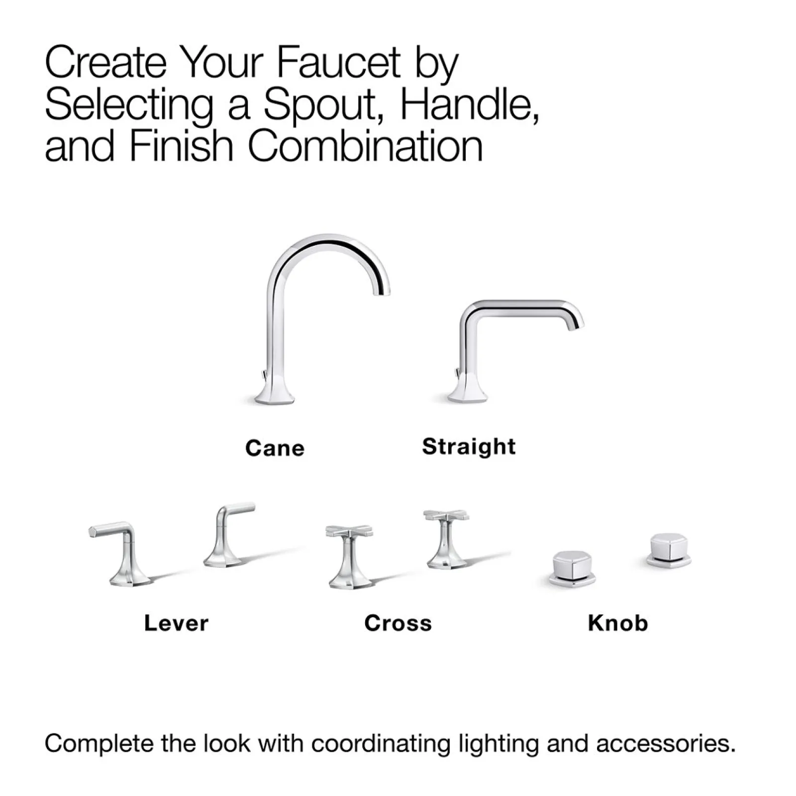Bathroom sink faucet spout with Cane design, 1.2 gpm^Kohler Clearance