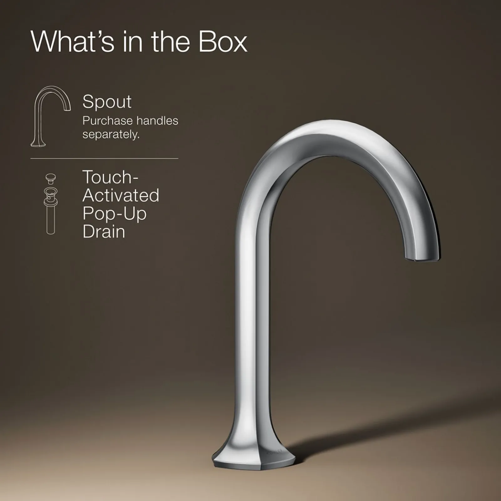 Bathroom sink faucet spout with Cane design, 1.2 gpm^Kohler Clearance