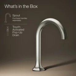 Bathroom sink faucet spout with Cane design, 1.2 gpm^Kohler Clearance
