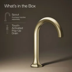 Bathroom sink faucet spout with Cane design, 1.2 gpm^Kohler Clearance
