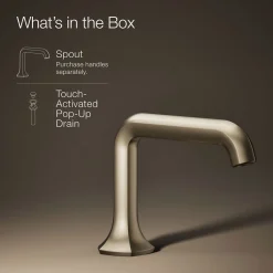 Bathroom sink faucet spout with Straight design, 1.2 gpm^Kohler Discount