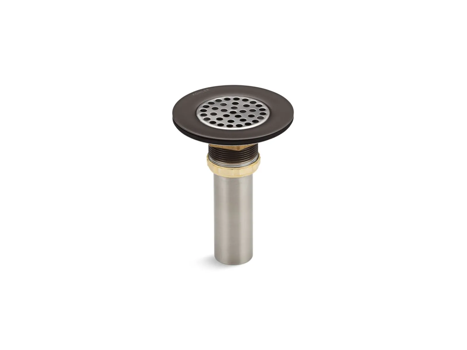 Brass sink drain and strainer with tailpiece for 3-1/2" to 4" outlet^Kohler Outlet