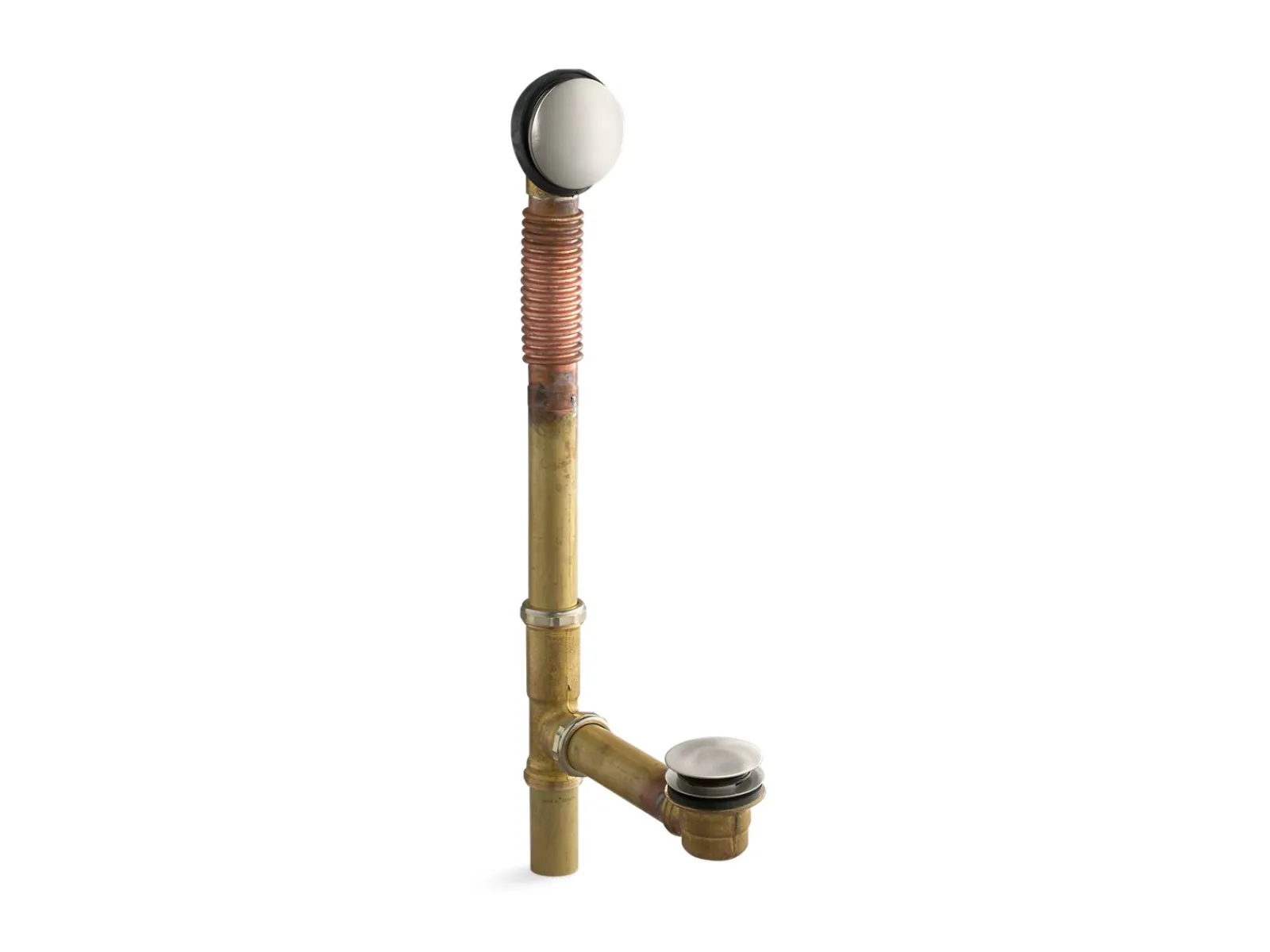 Brass toe tap bath drain^Kohler Discount