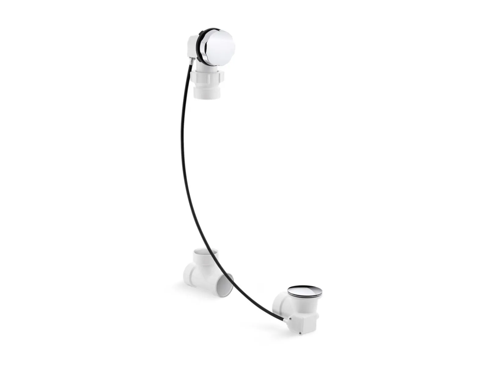 Cable bath drain, less PVC tubing^Kohler Hot