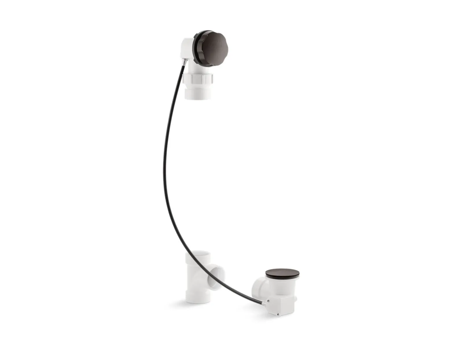 Cable bath drain, less PVC tubing^Kohler Hot