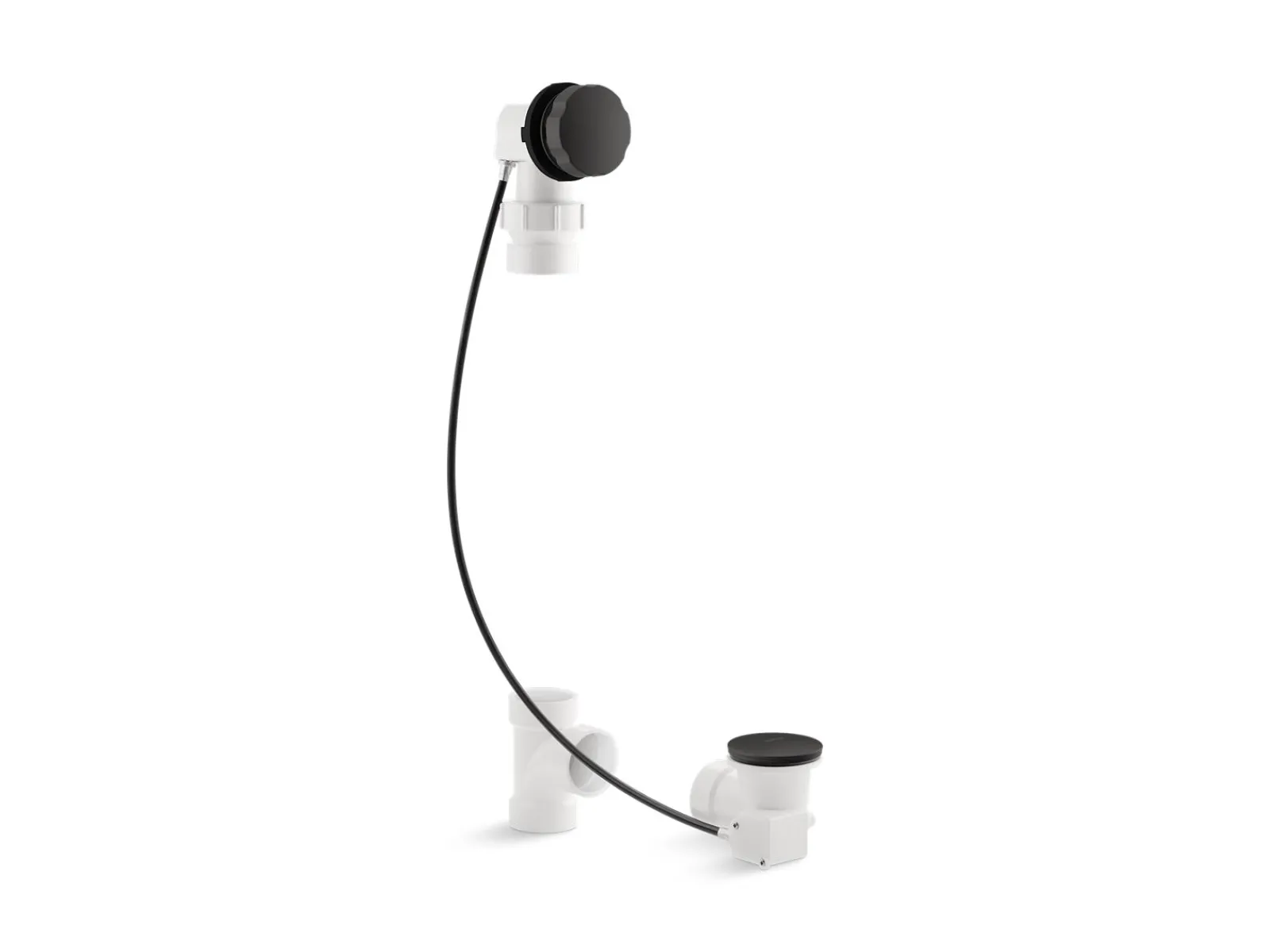 Cable bath drain, less PVC tubing^Kohler Hot