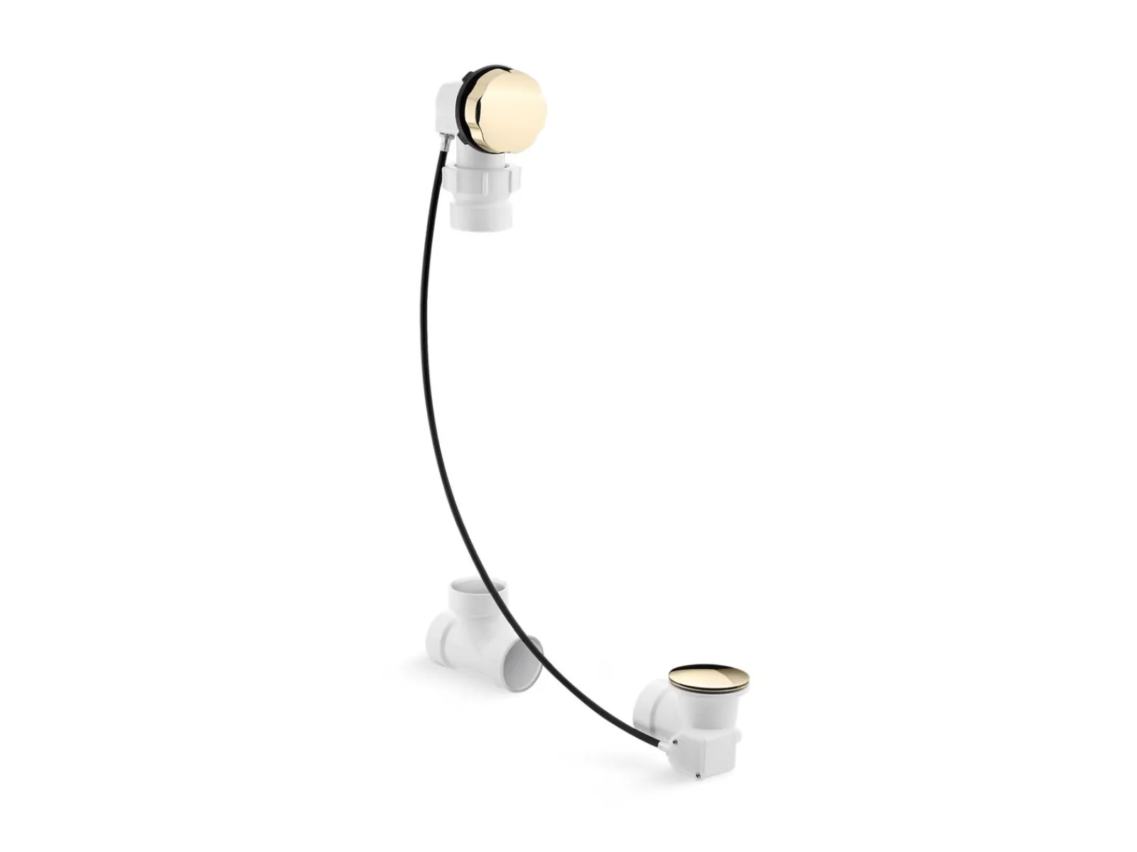 Cable bath drain, less PVC tubing^Kohler Hot