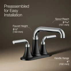 Centerset bathroom sink faucet, 0.5 gpm^Kohler New