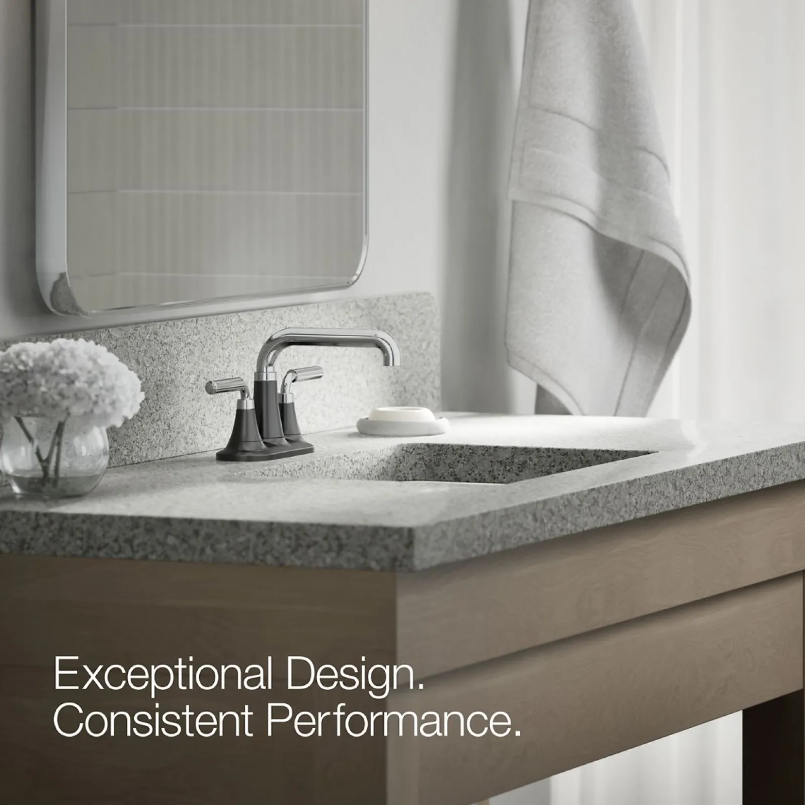 Centerset bathroom sink faucet, 0.5 gpm^Kohler New