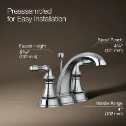 Centerset bathroom sink faucet, 1.2 gpm^Kohler Discount