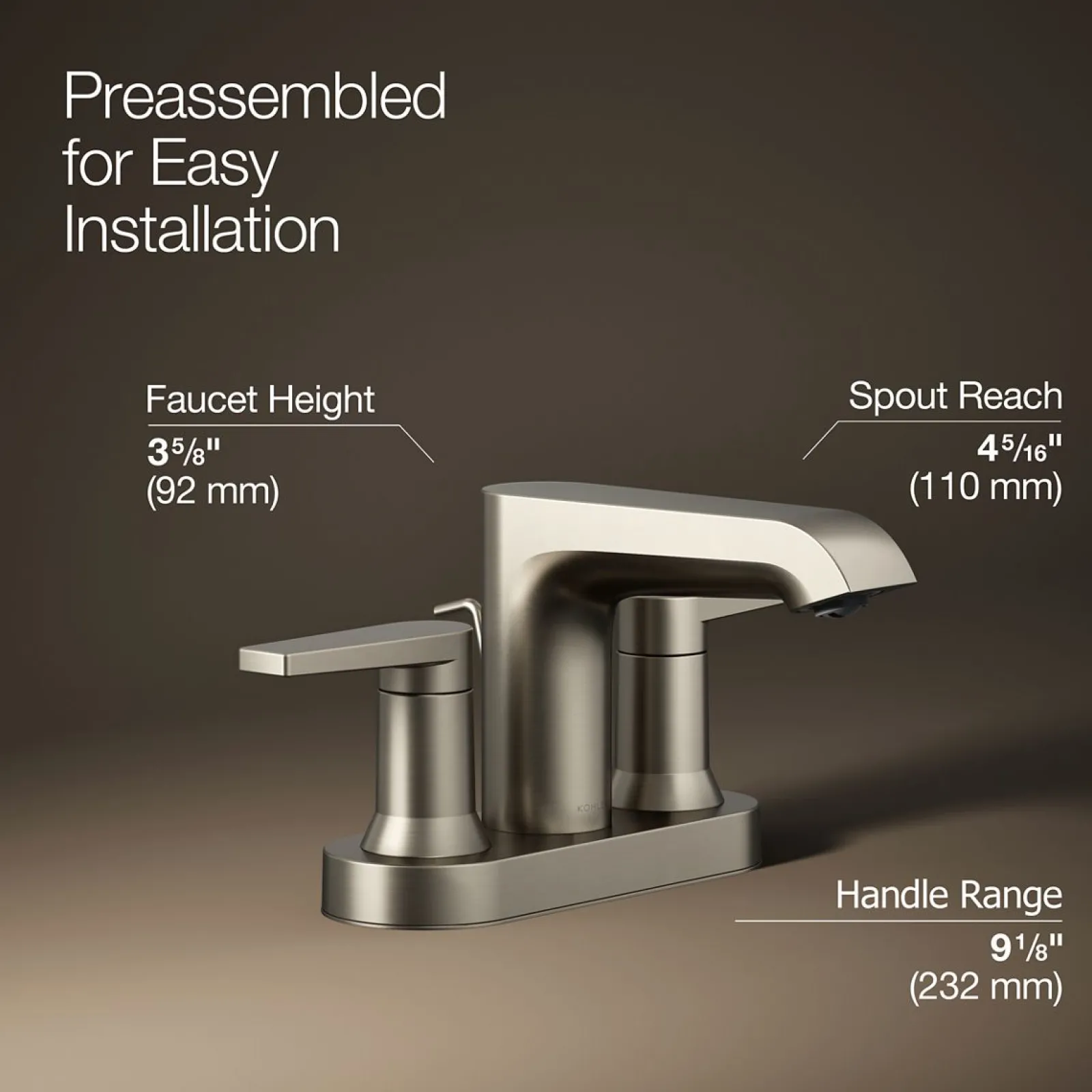 Centerset bathroom sink faucet, 1.2 gpm^Kohler Best