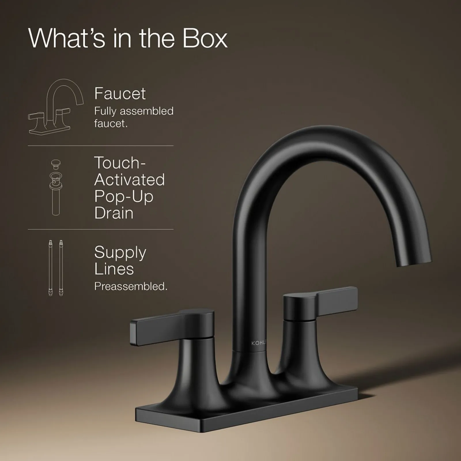 Centerset bathroom sink faucet, 1.2 gpm^Kohler