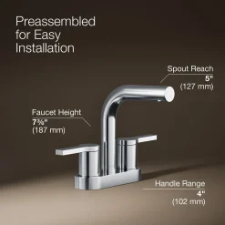 Centerset bathroom sink faucet, 1.2 gpm^Kohler Best