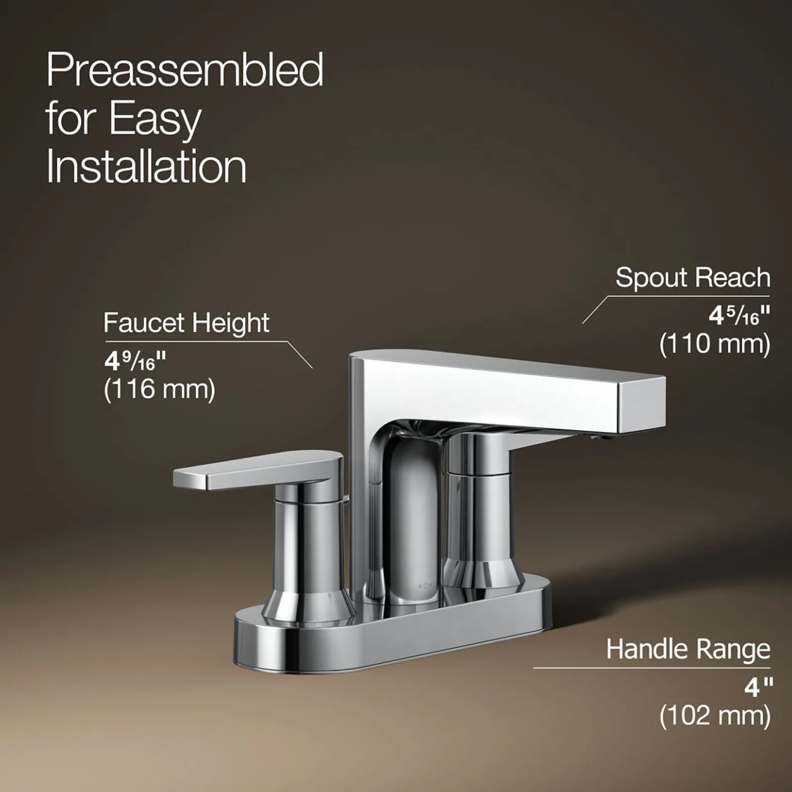 Centerset bathroom sink faucet, 1.2 gpm^Kohler Clearance