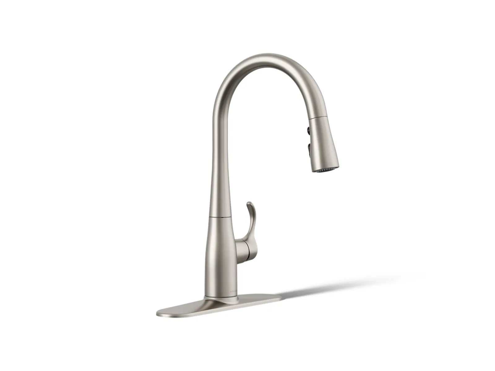 Compact pull-down kitchen sink faucet with three-function sprayhead^Kohler Online