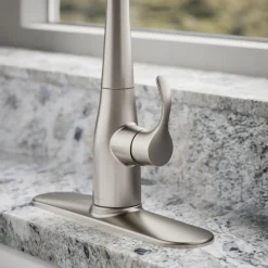 Compact pull-down kitchen sink faucet with three-function sprayhead^Kohler Online