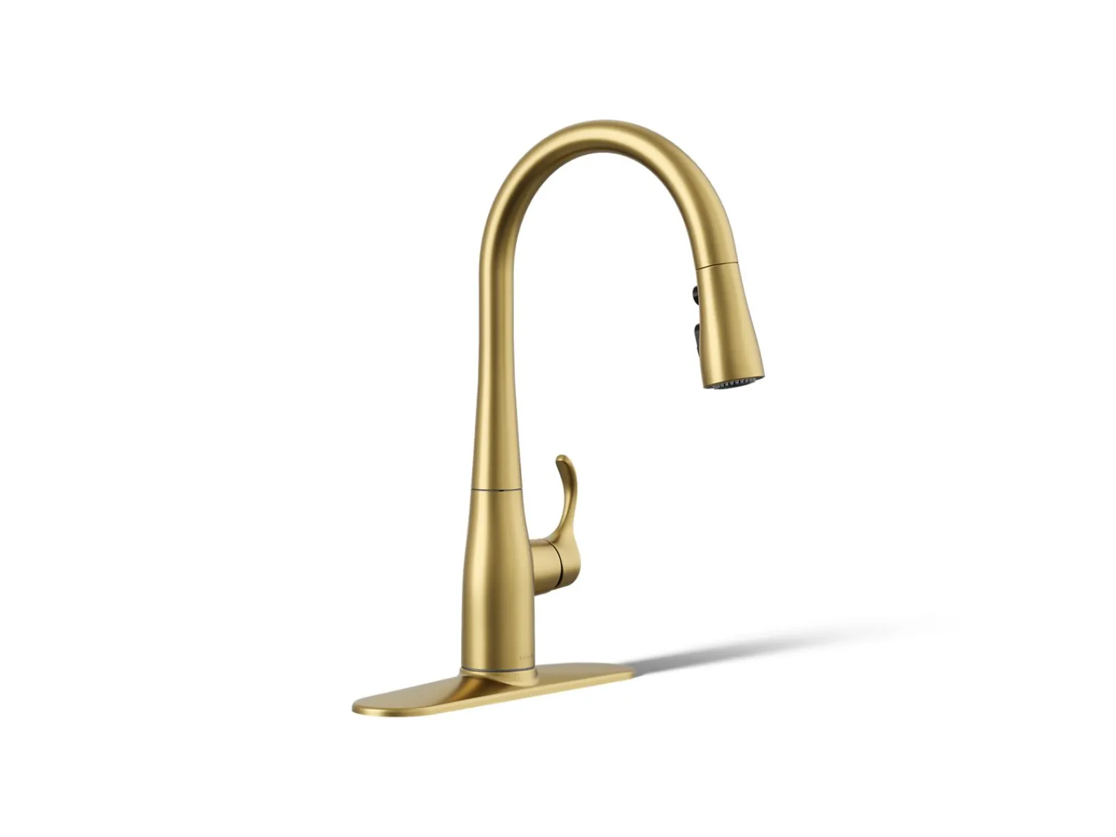 Compact pull-down kitchen sink faucet with three-function sprayhead^Kohler Online