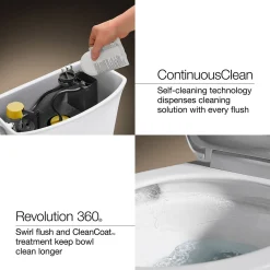 ContinuousClean ST two-piece elongated toilet, 1.28 gpf^Kohler New