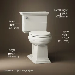 ContinuousClean two-piece elongated toilet, 1.28 gpf^Kohler Online