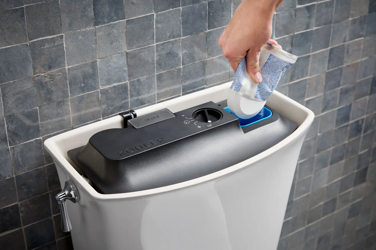 ContinuousClean XT two-piece elongated toilet with skirted trapway, 1.28 gpf^Kohler Online