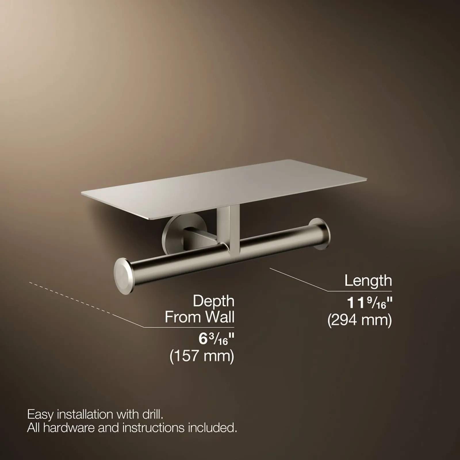 Covered double toilet paper holder^Kohler Hot