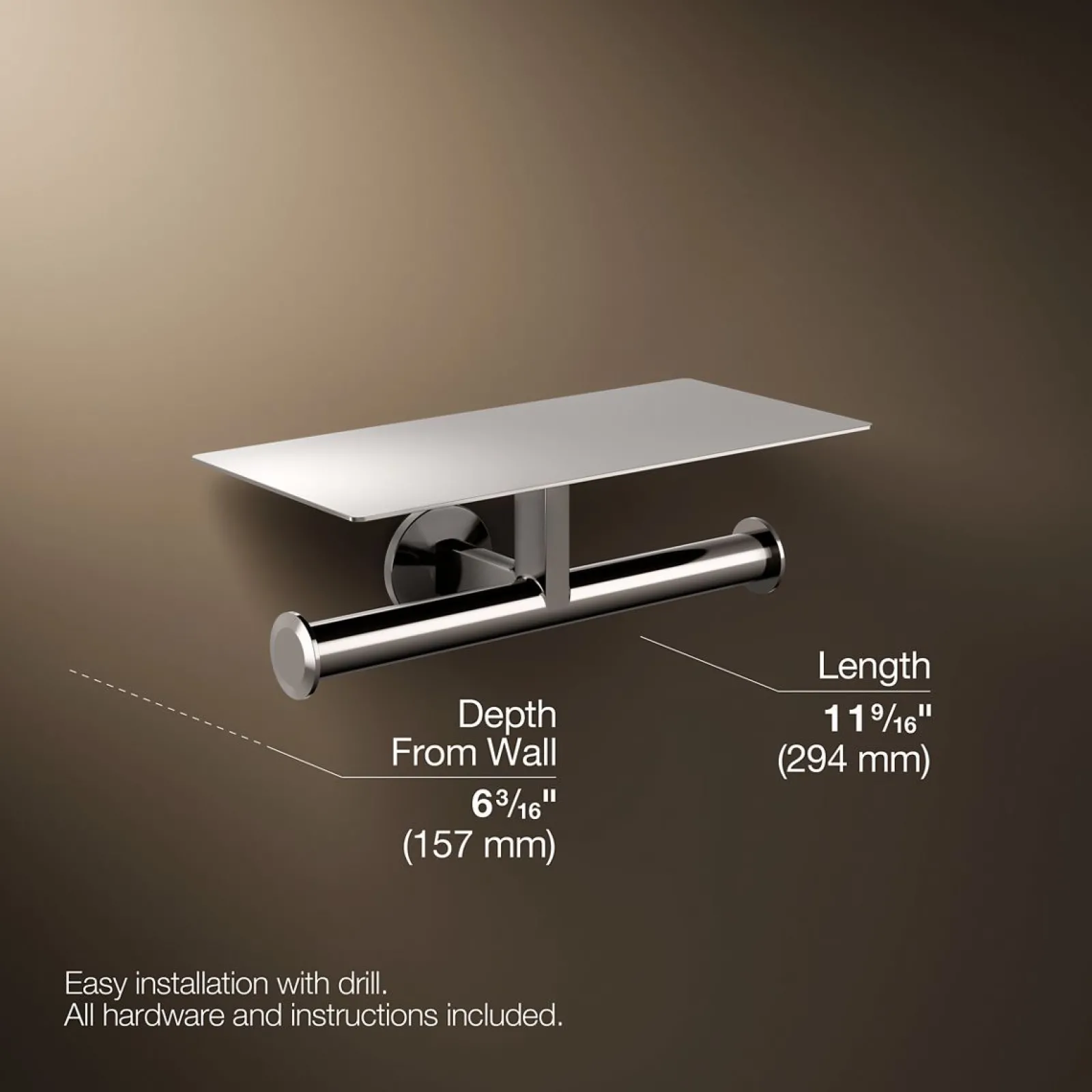 Covered double toilet paper holder^Kohler Hot