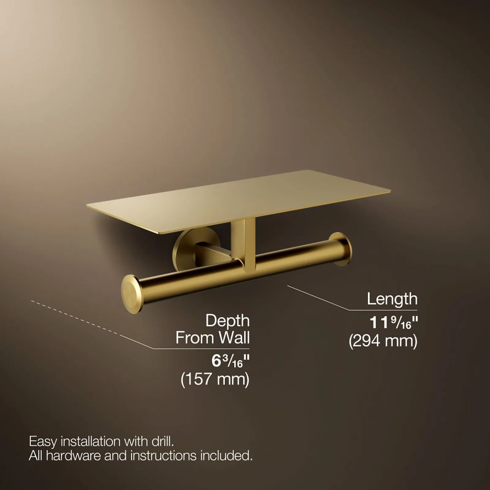 Covered double toilet paper holder^Kohler Hot