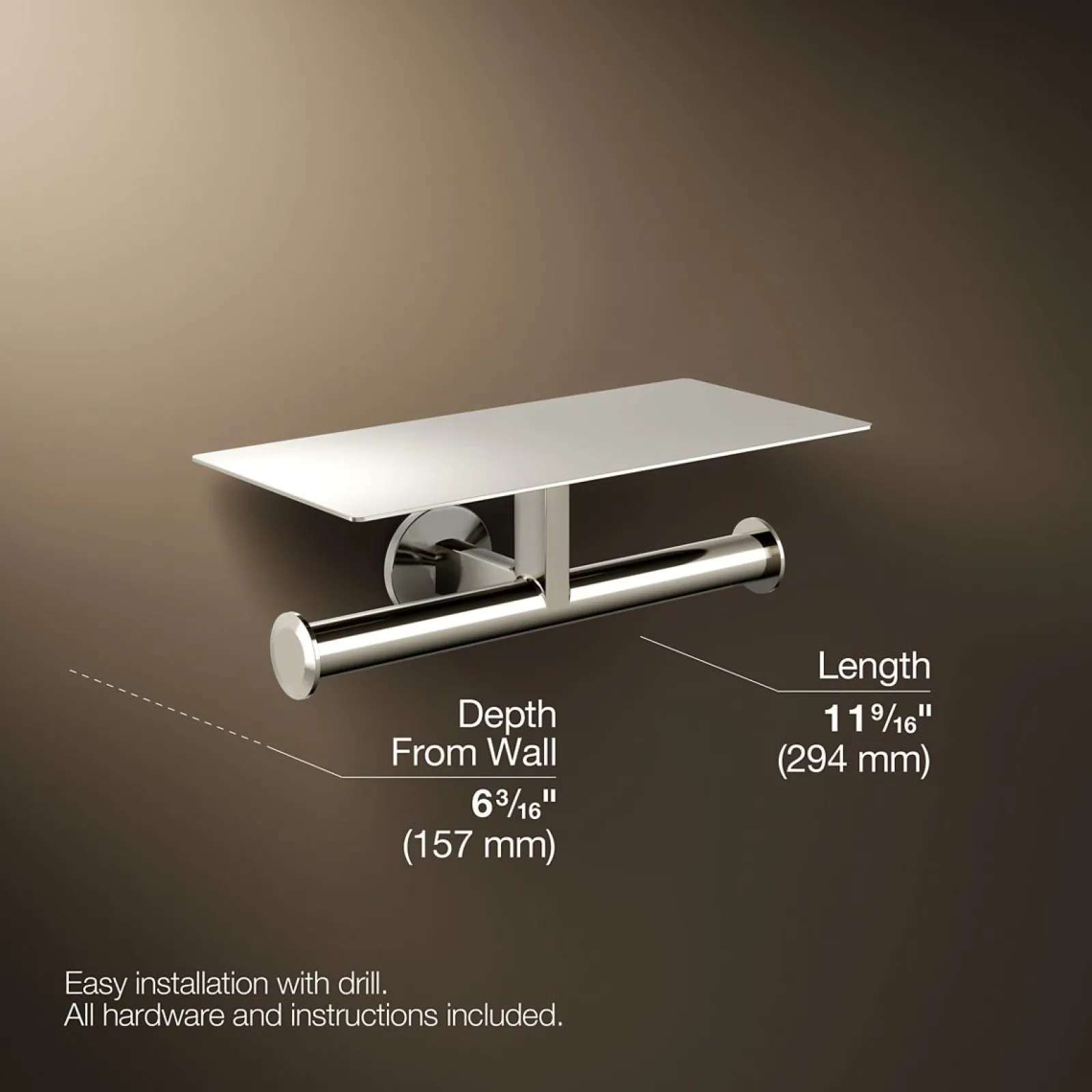 Covered double toilet paper holder^Kohler Hot
